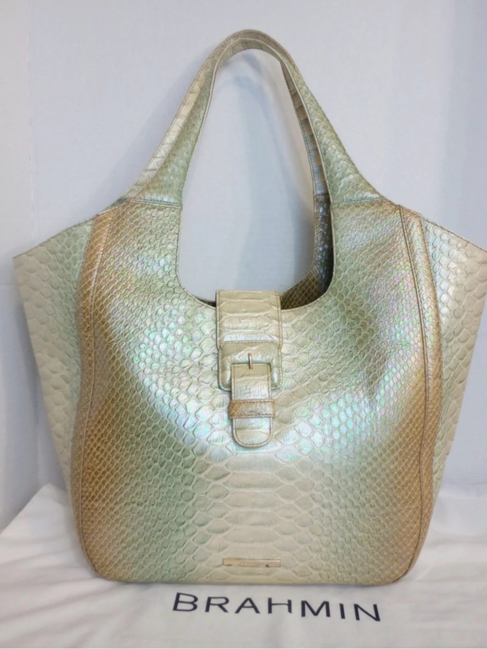 RARE Brahmin Carla “The Mermaid” in Velocity Green Shoulder Bag